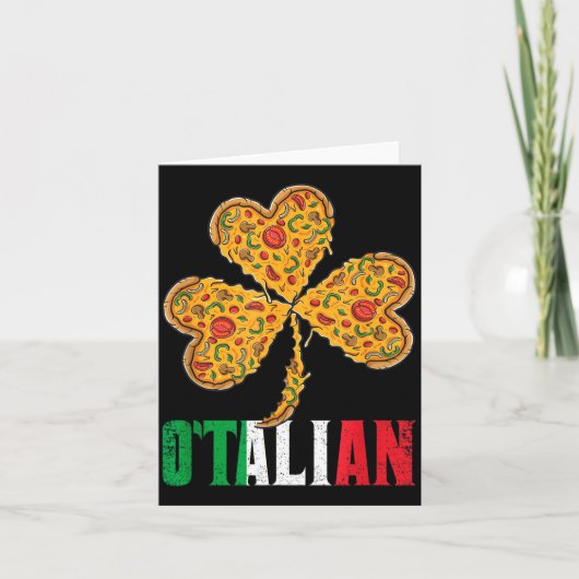 Funny St Patricks Day Irish Zza Italian Pride O'ta カード (正面)