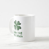 Funny St Patrick's Day lucky clover coffee mug コーヒーマグカップ (正面左)