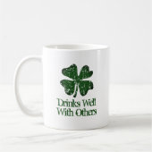 Funny St Patrick's Day lucky clover coffee mug コーヒーマグカップ (左)