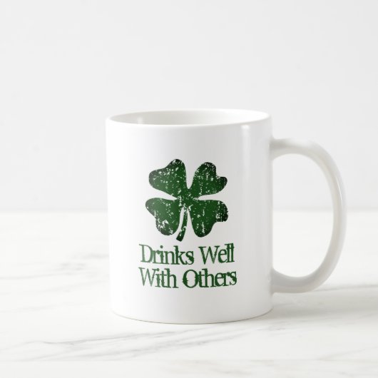 Funny St Patrick's Day lucky clover coffee mug コーヒーマグカップ (右)