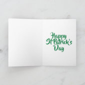 Funny St Patricks Day Magical Dragon Unicorn Beer  カード (内部)