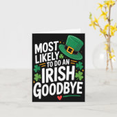 Funny st. patrick's day most likely to do an irish カード (黄色い花)