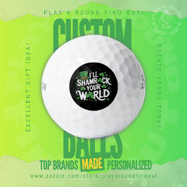 Funny St. Patrick's Day Shamrock Clover Titleist ゴルフボール