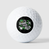 Funny St. Patrick's Day Shamrock Clover Titleist ゴルフボール (正面)