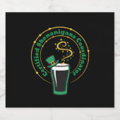 Funny St Patricks Day Shenanigans Beer Label ビールラベル (シングルラベル)