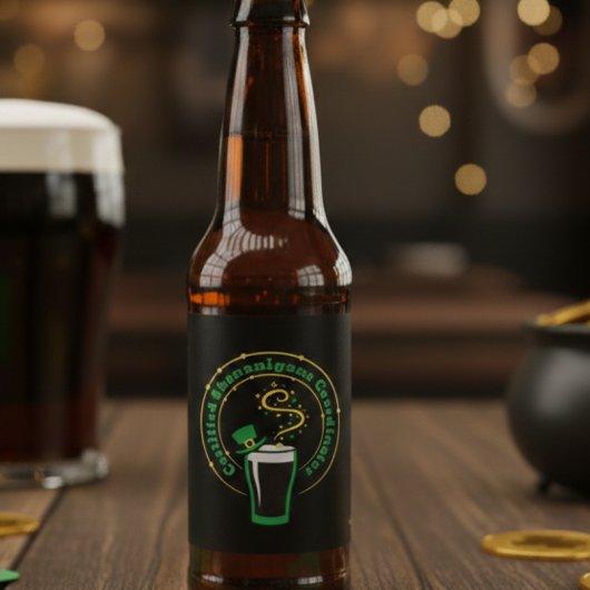 Funny St Patricks Day Shenanigans Beer Label ビールラベル