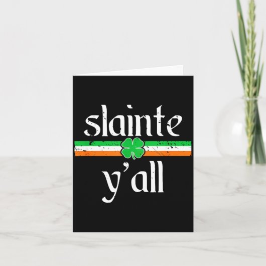 Funny St Patricks Day Shirt Irioast Cheers Slainte カード (正面)