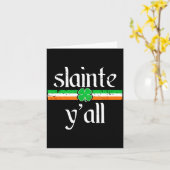 Funny St Patricks Day Shirt Irioast Cheers Slainte カード (黄色い花)