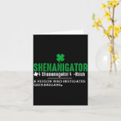 Funny St Patricks Day Shirt Shenanigator Shenaniga カード (黄色い花)