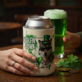 Funny St. Patrick's Day Wolf Can Cooler 缶クーラー