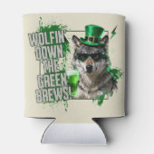 Funny St. Patrick's Day Wolf Can Cooler 缶クーラー (裏面)