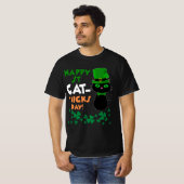 Funny St Pat's Paddy Patrick Day's Happy St Cat Tr Tシャツ (正面フル)