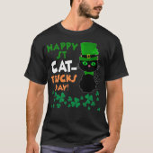 Funny St Pat's Paddy Patrick Day's Happy St Cat Tr Tシャツ (正面)