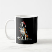 Funny St. Saint Bernard Christmas Graphics Dog Lig コーヒーマグカップ (左)