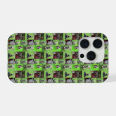 Funny Staffordshire Bull Terrier Photo Collage, iPhoneケース (裏面横)