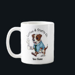 Funny Staffordshire Bull Terrier Suit Coffee  コーヒーマグカップ<br><div class="desc">Celebrate your love of dogs and your sense of humor with this unique cartoon-style mug featuring your favorite canine companion. This design tells the story of a "working dog" in a distinctive way, showcasing a stylish puppy ready to start his day with a bow tie and a hot cup of...</div>