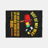 Funny Stal Worker Art For Men Women Mail Man Mail  フリースブランケット (正面(横))