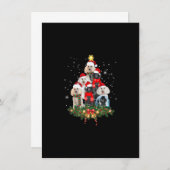 Funny Standard Poodle Dog Christmas Tree Premium 招待状 (正面/裏面)
