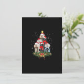 Funny Standard Poodle Dog Christmas Tree Premium 招待状 (スタンド正面)