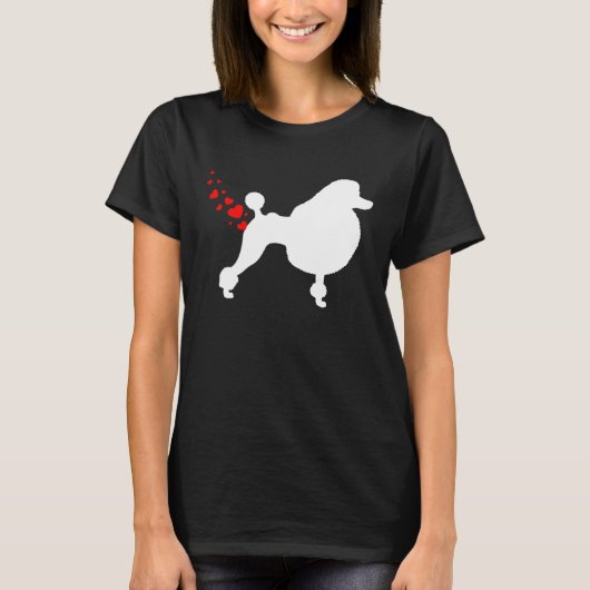 Funny Standard Poodle Owner Valentines Day Heart F Tシャツ (正面)