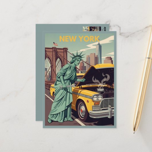 Funny Statue Of Liberty NY ポストカード (正面/裏面インサイチュ)