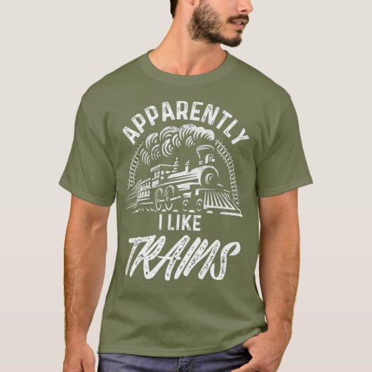 Funny Steam Train Lover Gifts For Men Model Tシャツ (正面)
