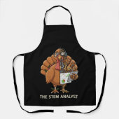  Funny STEM Analyst Robot Turkey Thanksgiving Gift エプロン (正面)