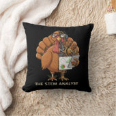 Funny STEM Analyst Robot Turkey Thanksgiving Gift クッション (ブランケット)