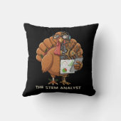 Funny STEM Analyst Robot Turkey Thanksgiving Gift クッション (裏面)