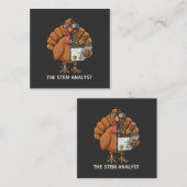  Funny STEM Analyst Robot Turkey Thanksgiving Gift スクエア名刺 (正面/裏面)