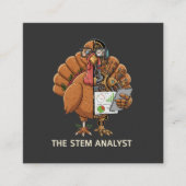  Funny STEM Analyst Robot Turkey Thanksgiving Gift スクエア名刺 (正面)
