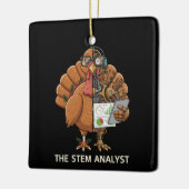 Funny STEM Analyst Robot Turkey Thanksgiving Gift セラミックオーナメント (左)