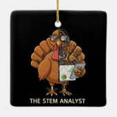 Funny STEM Analyst Robot Turkey Thanksgiving Gift セラミックオーナメント (裏面)