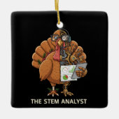 Funny STEM Analyst Robot Turkey Thanksgiving Gift セラミックオーナメント (正面)