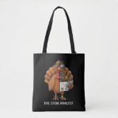  Funny STEM Analyst Robot Turkey Thanksgiving Gift トートバッグ (正面)