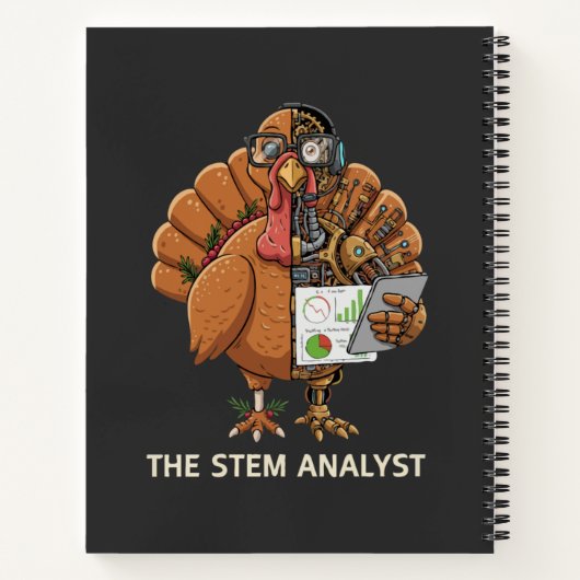  Funny STEM Analyst Robot Turkey Thanksgiving Gift ノートブック (裏面)