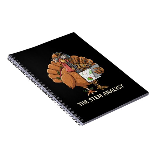  Funny STEM Analyst Robot Turkey Thanksgiving Gift ノートブック (右側)