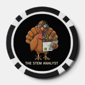 Funny STEM Analyst Robot Turkey Thanksgiving Gift ポーカーチップ (裏面)