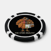 Funny STEM Analyst Robot Turkey Thanksgiving Gift ポーカーチップ (シングル)
