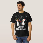 Funny Stem Cell Snowman Christmas Science Gift  Tシャツ (正面フル)