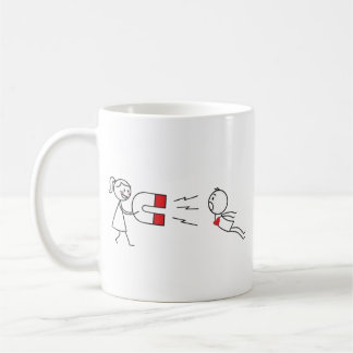 Funny Stick Figure Love Magnet Coffee Mug コーヒーマグカップ