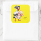 Funny sticker baby shower adjustable  スクエアシール (バッグ)