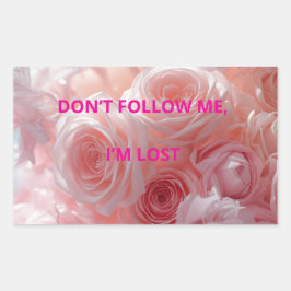 Funny sticker – DON’T FOLLOW ME, I’M LOS 長方形シール