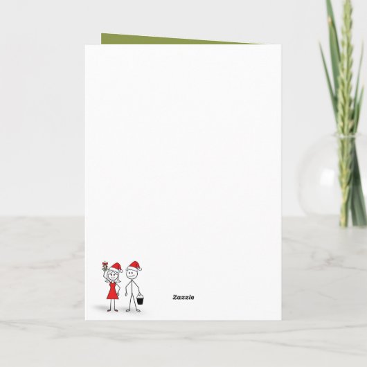 Funny stickman Christmas カード (裏面)