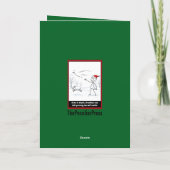 Funny stickman Christmas card カード (裏面)