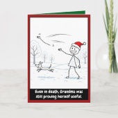 Funny stickman Christmas card カード (正面)