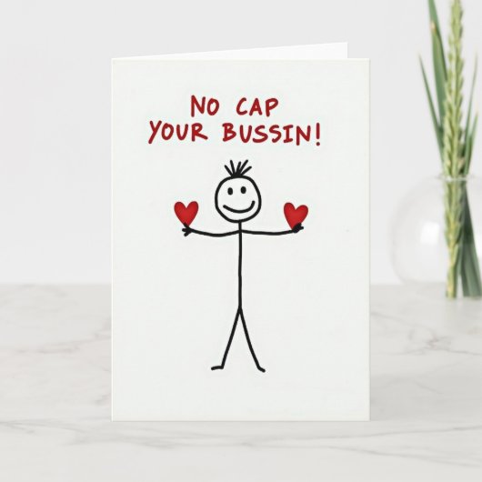 Funny Stickman No Cap Best Card カード (正面)