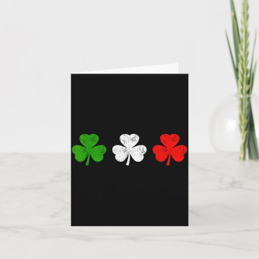 Funny Still Italian Shamrocks St Patricks Day Men  カード (正面)