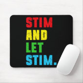 Funny Stim And Let Stim Autism Awareness Month Men マウスパッド (マウス)
