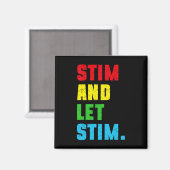 Funny Stim And Let Stim Autism Awareness Month Men マグネット (正面/裏面)